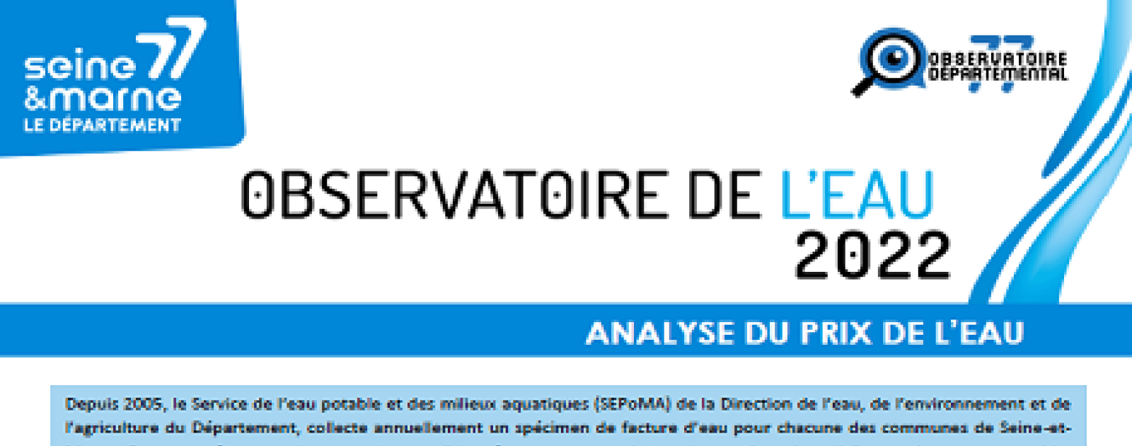 RAPPORT 2022 - ANALYSE DU PRIX DE L'EAU | Eau en Seine-et-Marne