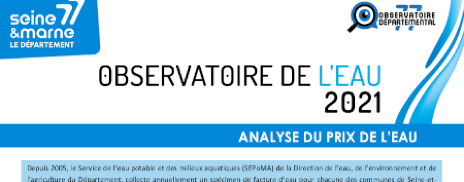 Rapport 2021 - Analyse du prix de l'eau | Eau en Seine-et-Marne