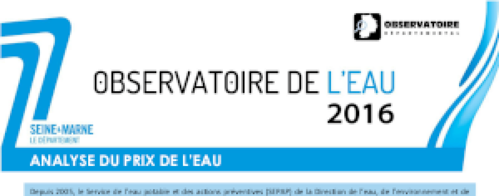 Rapport 2016 - Analyse du prix de l'eau | Eau en Seine-et-Marne