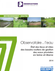 Couverture Rapport 2014 - Etat des lieux et rôle des bassin routiers des gestion des eaux pluviales
