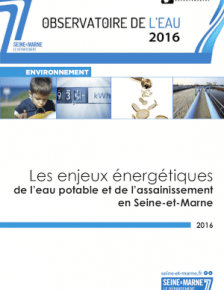 Couverture rapport 2016 enjeux énergétiques de l'eau potable et de l'assainissemen