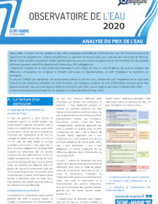 Couverture analyse du prix de l'eau 2020