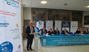 Signature du CTEC du bassin du Loing, prise de parole par Patrick SEPTIERS, Président du Département de Seine-et-Marne