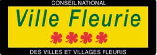 Panneau d'entrée de ville "commune fleurie"