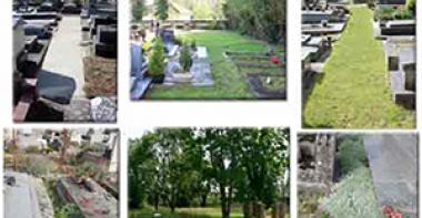 Montage photos cimetière végétalisé à Moret-sur-Loing