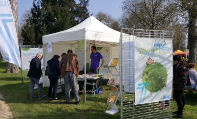 Exposition ZERO PHYT’Eau présentée sur le Stand du Département de Seine-et-Marne à la manifestation « Printemps des jardiniers 2017 »